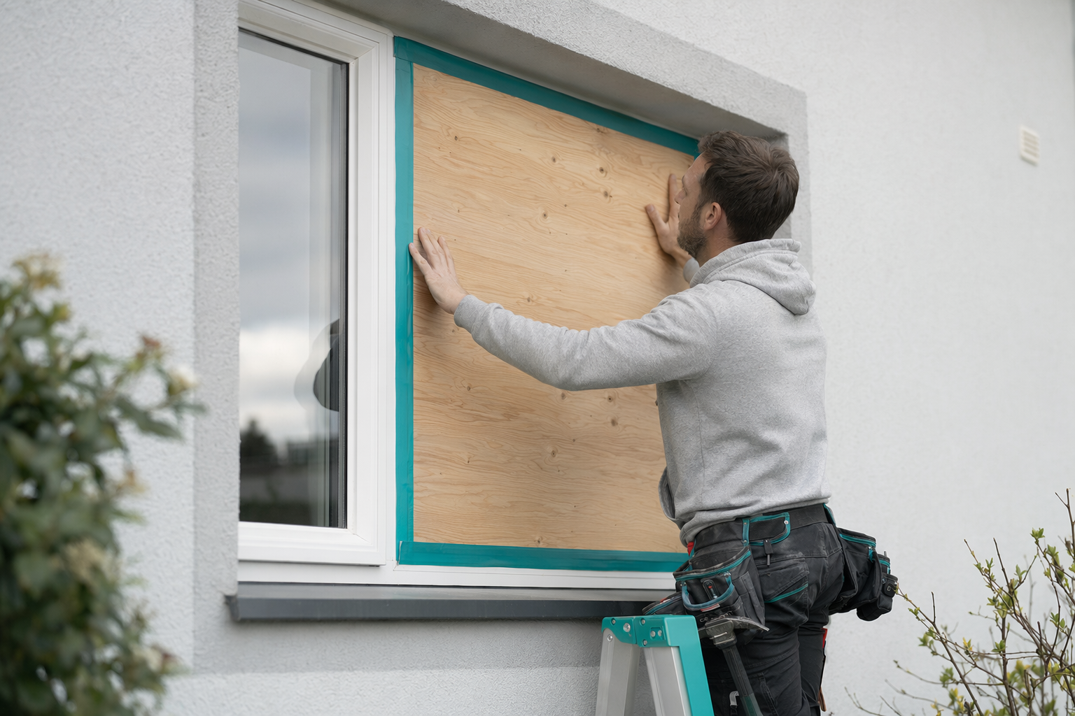 Emergency board-up after a break-in or storm